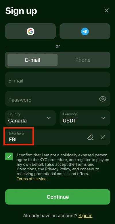 Riobet casino registration
