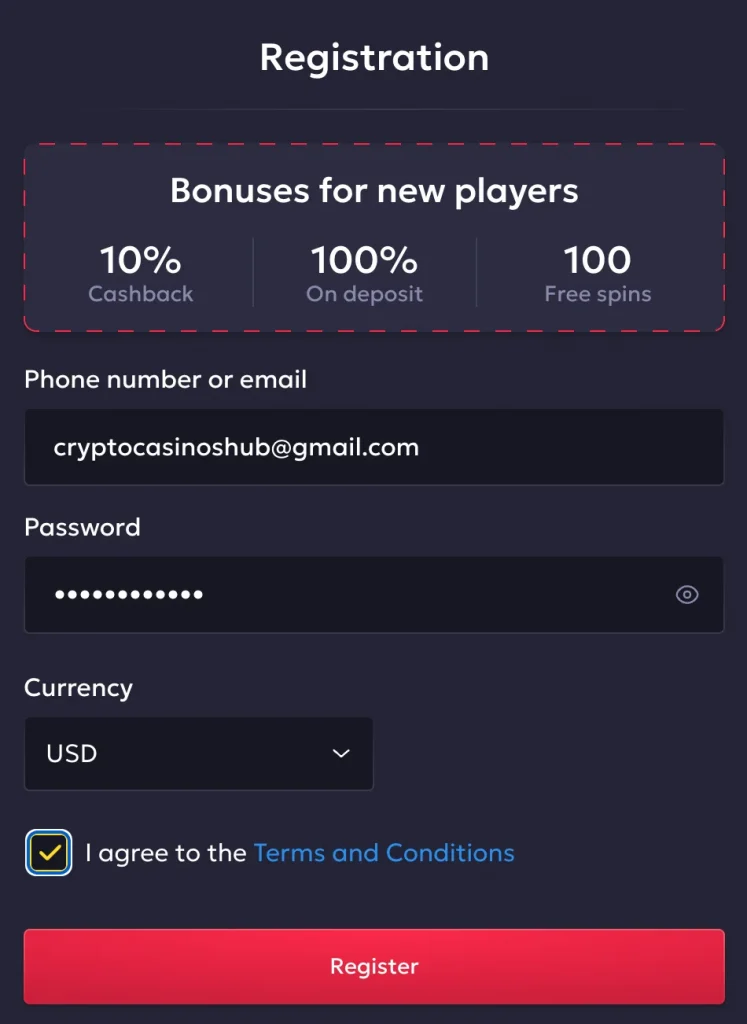 Vavada Casino Registration