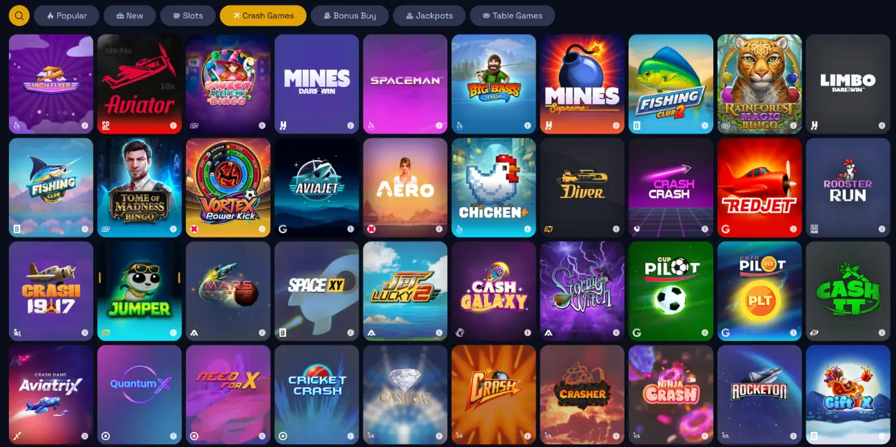 Spin Crypto Crash Games